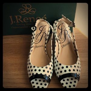 Vintage looking heeled sling backs